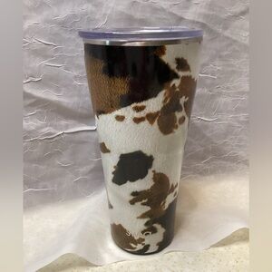 Swig Life Cow Print Tumbler with Lid Western Style Drinkware Stainless Steel Cup